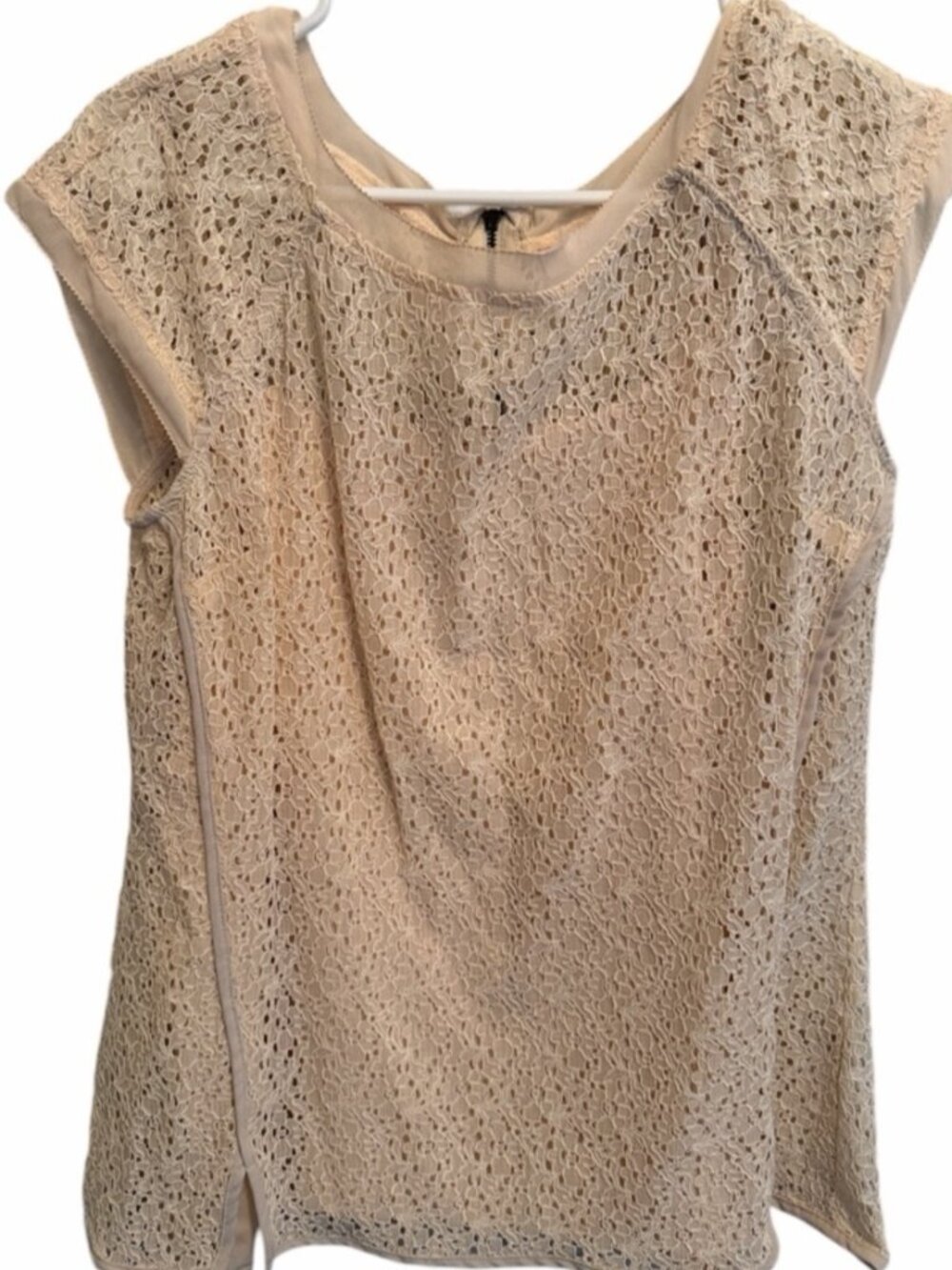 Lace Cap Sleeve Blouse size Large